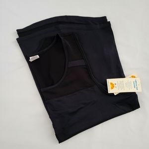 C & C California || (XL) Black Net Sleeveless Swim Tank